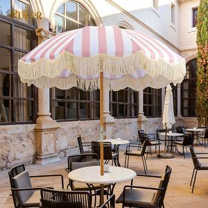 Sombrilla de Playa con Borlas, Fácil de Instalar, Precio de Fábrica, para Exteriores, Cafés, Eventos, Uso Comercial - Product Image 1