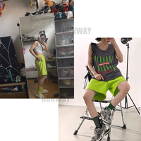 Shorts de sport décontractés pour femmes, taille haute, amples, en coton uni, avec cordon de serrage, logo personnalisé, pour le cyclisme et l'entraînement, avec poches - Vente en gros