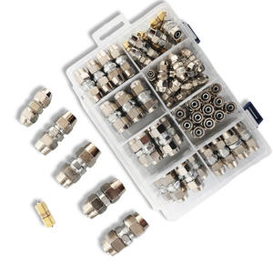 Raccords pneumatiques droits à déconnexion <span class=keywords><strong>rapide</strong></span> à une touche en fer pour pièces pneumatiques - Product Image 2