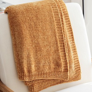 Chenille Jacquard 100% Acrylic Dày Dệt Kim Chăn Siêu Mềm Mại Và Ấm Áp Sang Trọng Ném Cho Giường Sofa - Product Image 3