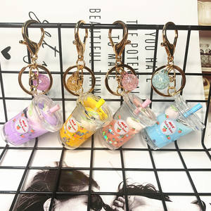 พวงกุญแจชานม Boba ลายพีช,สั่งซื้อขนาดเล็กได้รับการยอมรับพวงกุญแจน่ารักสำหรับของขวัญ Suovenir/ - Product Image 6