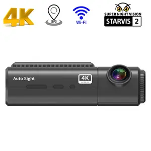 Auto Sight Cam 4K WiFi Dash Cam With Night Vision Dual Lens Angle 2160p Starvis 2 Blackbox For Car Recording Black Motor