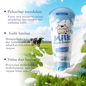 KORMESIC Crema de Manos Hidratante con Leche 60g Certificada por Bpom, Loción Reparadora Hidratante, Piel Suave y Lisa, Etiqueta Privada Personalizada OEM - Product Image 2