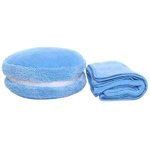 circle macaron shape cushion pillow velvet plush coral fleece