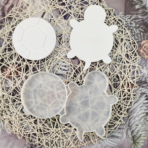 Moldes de fundición de resina hechos a mano para adornos decorativos DIY estilo Ins molde de posavasos de tortuga de silicona X0366 - Product Image 4