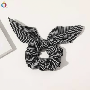 Trending Fashion Pastel-Elegant Beaded Printed Velvet Satin Ribbon Luxury Hot Sale Ponytail Holders-Hair Rubber Band Wholesale - Product Image 1