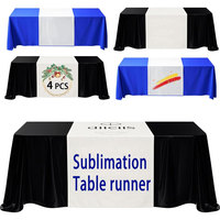 Décoration de table personnalisée DIY, décoration de fête, stand de vendeur, chemin de table personnalisé avec logo, nappe