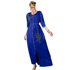 2022 High Quality Fancy Kurti Tops Muslim Clothing India Sarees Indian With Islamic Simple Satin Kurtis Girls Party Dress
