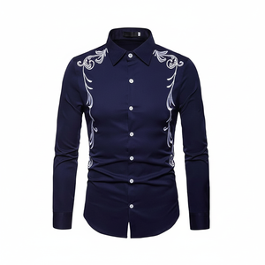 Camisas bordadas de manga larga para hombre, ropa informal de verano, superventas, precio barato, gran oferta, camisas bordadas - Product Image 1