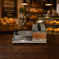 Trancheuse à pain manuelle commerciale en acier inoxydable, machine à trancher le pain de comptoir pour boulangerie, restaurant de hamburgers