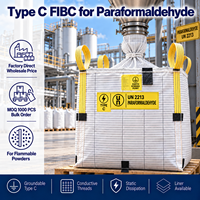 Sac vrac antistatique FIBC 1000 kg Type C UN2213, connectable à la masse, pour poudre chimique de paraformaldéhyde, usage intensif, sac de transport en vrac