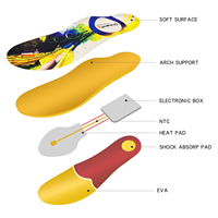 Semelles chauffantes Dr.Warm, contrôle manuel, batterie USB, chauffage électrique, semelles chauffantes rechargeables pour les sports d'hiver en plein air