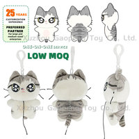 10cm mignon chat porte-clés peluches pour chat amoureux cadeaux personnalisé Mini poupée mascotte peluche porte-clés breloque