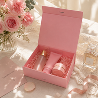 Boîtes d'emballage cosmétiques écologiques personnalisées, recyclables, couleur rose, pour rouge à lèvres, avec nœud papillon
