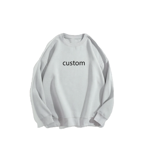 Sudadera de cuello redondo holgada y extragrande de poliéster y algodón con bordado y estampado al por mayor para hombre, logotipo personalizable, transpirable, corte regular - Product Image 1