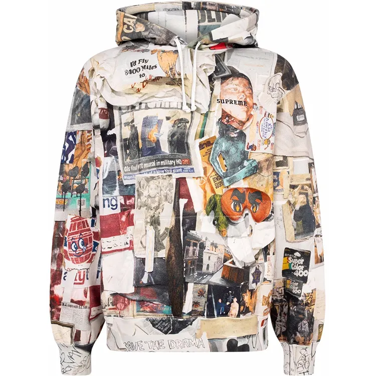 DiZNEW Manufacturer Men Custom Pullover Clothing Hoodies Oversized 3D Digital Full Print Hoodies