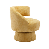360 degrés pivotant câlin baril Accent chaises nouveau Design large rembourré moelleux tissu rond fauteuils pour salon