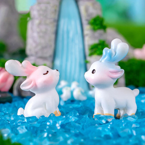 Micro Landscape Model Elk Ornament Resin Elk Unicorn Desktop Adornment Keychain Car Decor Accessories Blind Bag Surprise Toys - Product Image 5