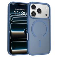 Coque magnétique givrée antichoc pour iPhone 17 Pro Max avec support magnétique intégré