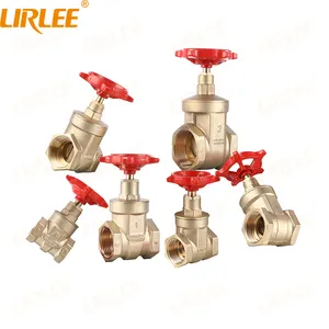 LIRLEE In Stock Fast Delivery Gate Valve Npt Bsp Water Control Brass Gate Valve