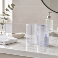 Fourniture directe Fabricant PVC Blister Couvercle Tube Boîte De Rangement Épaissie Transparent Bord Roulé avec Élastique Boîtes En Plastique