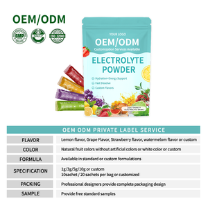 Polvo de hidratación electrolítica a granel orgánica OEM, bebida deportiva, nutrición, suplemento energético, mezcla de electrolitos en polvo de etiqueta privada - Product Image 3