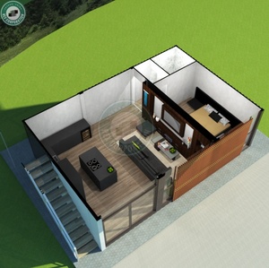 Oficina en Contenedor de 2 Pisos en Alquiler, Oficina Modular en Contenedor Prefabricado con Rejillas de Aluminio - Product Image 4