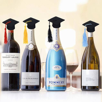 2026 Mini Chapeau de Mariage Noir en Feutre pour Bouteilles, Décorations de Fêtes, Fournitures de Fête, Marque Yy Moderne