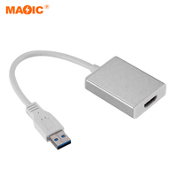 Adaptateur USB3.0 vers HDMI Adaptateur convertisseur USB vers HDMI Adaptateur vidéo multi-affichage pour projecteur d'ordinateur portable Windows