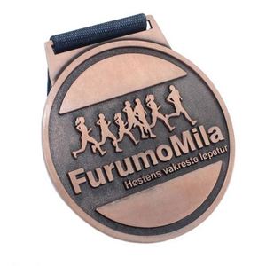 Médaille de sport personnalisée en métal pour course 5K, technique de placage, sérigraphie, fabricant sur mesure pour médailles et rubans de karaté et taekwondo - Product Image 3