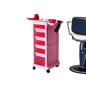 Salon beauty and hairdressing <b>tool</b> cart, hand push cart for hairdressing <b>tools</b>, perming and coloring hair cart - Product Image 2