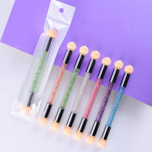 1pc Pinceau à ongles pour nail art à points floraux, stylo éponge pour dégradé de couleurs, avec tête remplaçable, multifonctionnel pour le vernis - Product Image 4