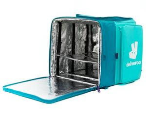 Borsa Termica da Asporto Personalizzata Stile <span class=keywords><strong>Deliveroo</strong></span> Zaino per Consegna <span class=keywords><strong>Cibo</strong></span> e Pizza Borsa Frigo Morbida a Box con Piedini in Plastica - Product Image 4