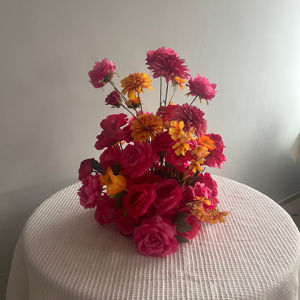 M-FB222 Wholesale <b>silk</b> <b>flower</b> ball centerpiece artificial <b>flower</b> arrangement ball <b>silk</b> rose ball of <b>flower</b> for wedding decor - Product Image 1