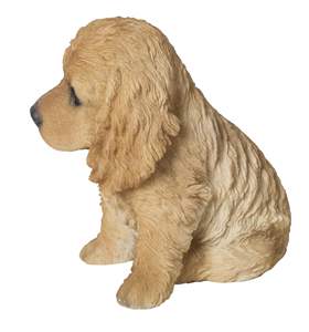 Estatua de <span class=keywords><strong>Cocker</strong></span> <span class=keywords><strong>Spaniel</strong></span> Color Crema, Figura de Perro Realista de Resina, Decoración para el Hogar, Regalo Conmemorativo para Amantes de los Perros - Product Image 4