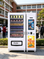 Distributeur automatique de snacks et de boissons à écran tactile, sans personnel, en libre-service, pour plusieurs situations