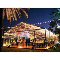 Tente de réception transparente en PVC personnalisée de haute qualité pour 300 personnes, grande et robuste, prix d'usine, idéale pour mariages, expositions et fêtes en extérieur