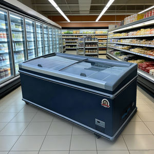 Congelador con Puerta de Vidrio Superior, Congelador para Helados, Congelador para Supermercados, Congelador Isla para Alimentos Congelados - Product Image 1