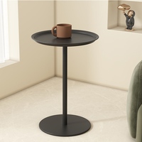Table basse ronde en métal de style moderne Table d'appoint pour maison hôtel bureau chambre salon