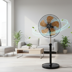 Ventilateur de sol sur trépied pour extérieur, en plastique, moteur AC, 3 vitesses, faible bruit, commande tactile, pour maison et voiture - Product Image 1