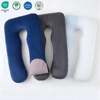 Sarung Bantal Kehamilan Bentuk U OEM ODM Sarung Bantal Bentuk J Bentuk H untuk Menyusui Sarung Bantal Kehamilan yang Nyaman untuk Ibu Hamil