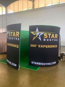 Cabine photo 360 LED portable en gros avec mur de fond incurvé pour événements - Product Image 4