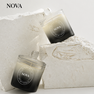 NOVA手工制作大豆椰子蜡香薰蜡烛自有品牌玻璃罐香薰蜡烛定制徽标大豆蜡蜡烛批发 - Product Image 3
