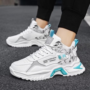 Zapatos Deportivos Casuales para Hombre, Nueva Tendencia, Zapatos de Cuero con Parte Superior de Malla y Diseño Moderno - Product Image 1