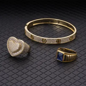 Льдом и вырезом в форме сердца на кольцо полный VVS Муассанит 18k позолоченный женский Романтическая любовь кольцо
