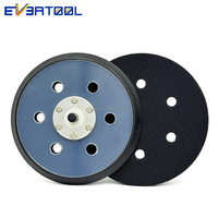 EVERTOOL Plaque de support en uréthane de 3/8 po (10 mm) d'épaisseur avec filetage mâle 5/16 "-24 pour polisseuse double action, support pour papier de verre