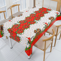 Couvertures de table de Noël en vinyle pvc en plastique pour événements