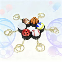 Porte-clés Clicker Fidget Ballon de Football Imprimé en 3D, Jouet Anti-Stress Amusant et Nouveauté Sportive, Cadeaux