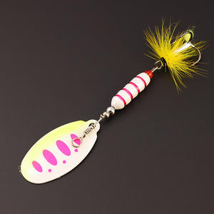 Paillettes 6.5g 7cm 7.5g 9cm 5 pièces ensemble Spinner cuillère leurre plumes forte réflexion pêche leurres de pêche Spinner appât leurres - Product Image 5