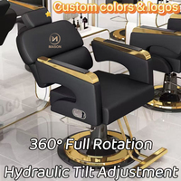 Sillón de Barbería de Diseño Moderno, Estilo Influencer, para Salón de Belleza, con Funciones de Inclinación y Rotación, para Corte de Cabello y Permanente